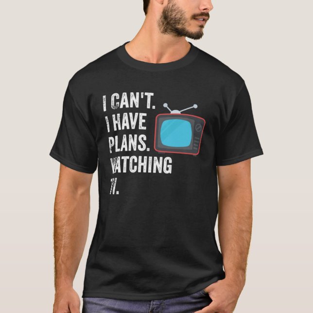 Kann ich nicht einen Fernsehbildschirm-Lüfter sehe T-Shirt (Vorderseite)