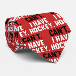 Kann ich nicht Hockey Funny Entschuldigung auf Red Krawatte