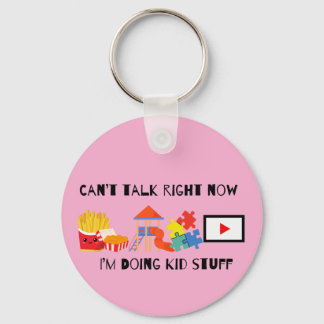 Kann jetzt nicht reden Schlüsselanhänger Pink