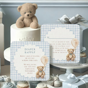 Kann kaum Teddybär-Windeln erwarten Junge Baby-Par Begleitkarte