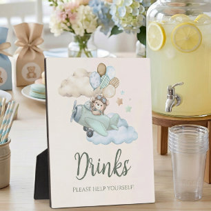 Kann kaum warten Baby Shower Getränkestation Schil Fotoplatte