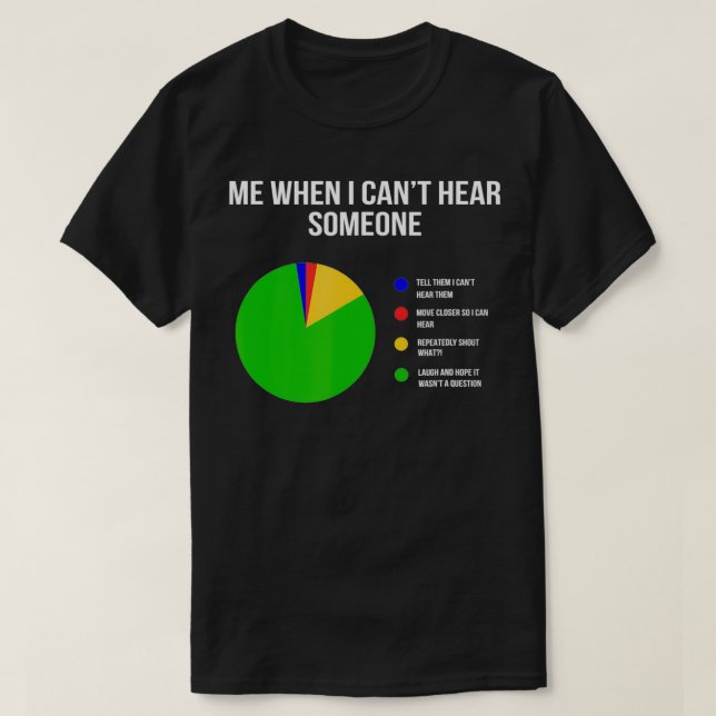 Kann keine Todesopfer und lustige Person hören T-Shirt (Design vorne)