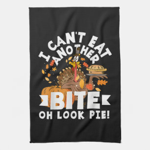 Kann keinen weiteren Bissen essen Oh schau Pie Lus Geschirrtuch