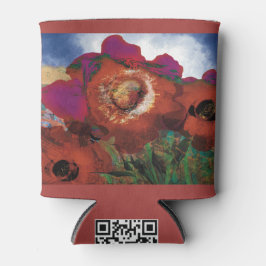 Kann kühler mit Pappchen in rot verziert Dosenkühler