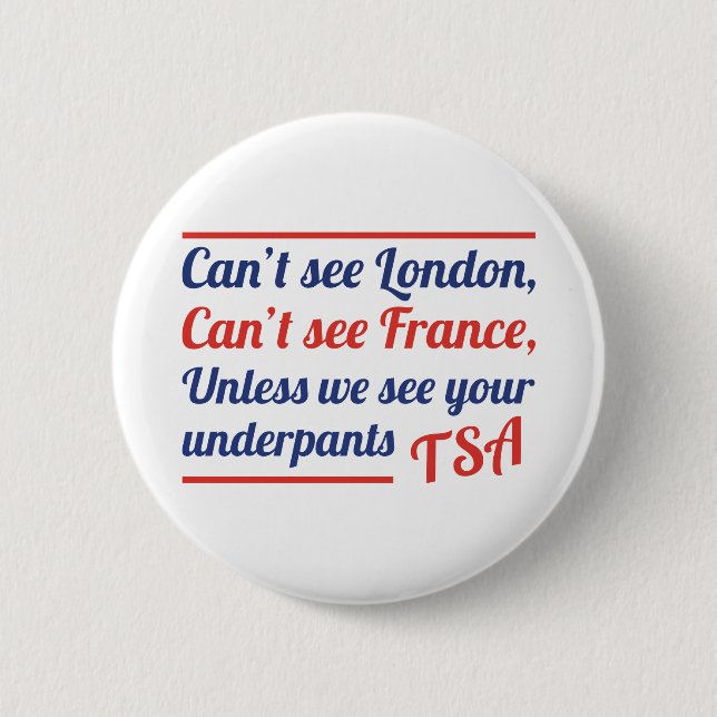 Kann London nicht sehen Button (Vorderseite)