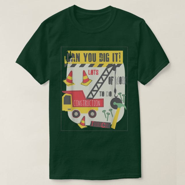 Kann man es bauen LKW Boy Man Vater Birt? T-Shirt (Design vorne)