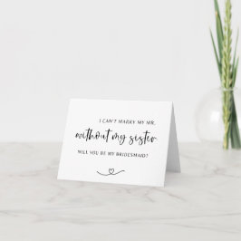 Kann meinen Herrn nicht ohne meine Schwester heira Karte