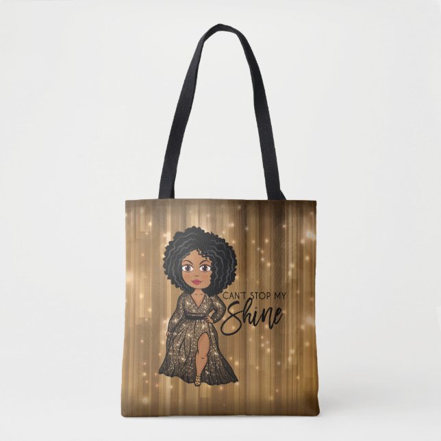 Kann meinen Shine (Ebony) Tote Bag nicht aufhalten Tasche (Vorderseite)