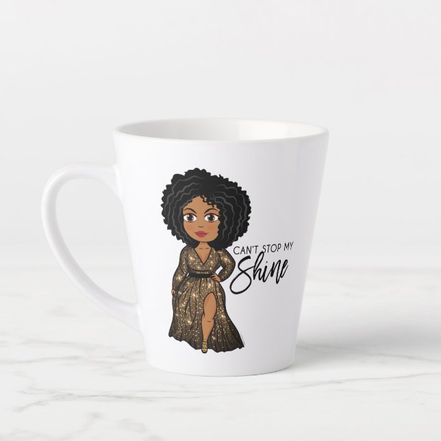 Kann meinen Shine nicht aufhalten - Ebony Latte Ta Milchtasse (Links)