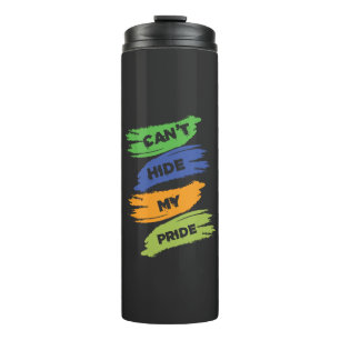 Kann meinen Stolz nicht verbergen LGBTQ GAY PR Thermosbecher