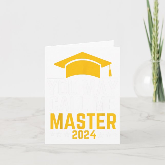 Kann mich Master 2024 Master Degree Abschluss nenn Karte (Vorderseite)