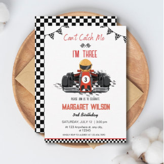 Kann mich nicht erwischen, ich bin drei Red Race C Einladung