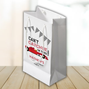 Kann mich nicht fangen, ich bin drei, rotes Rennwa Kleine Geschenktüte