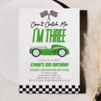 Kann mir kein Green Race Car 3. Geburtstag Party h