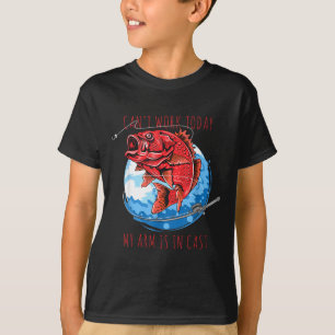 Kann nicht arbeiten Arm ist in Gips lustiger Angel T-Shirt