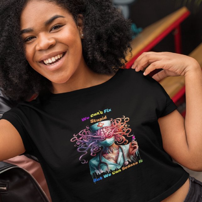 Kann nicht den stupiden surrealen medizinischen Ge T-Shirt (Von Creator hochgeladen)
