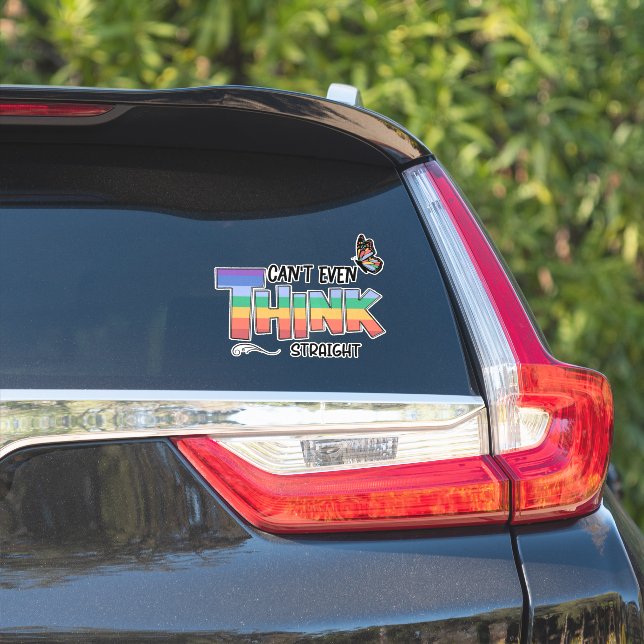 Kann nicht einmal direkt denken aufkleber (Auto Seite)
