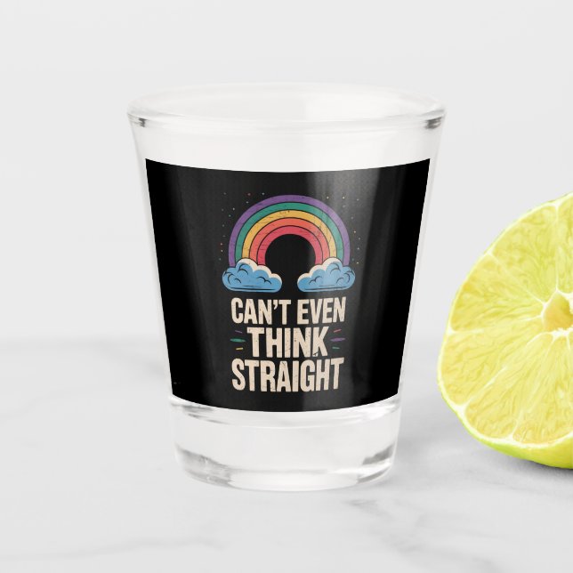 Kann nicht einmal einen geraden LGBTQ-Gay Pride al Schnapsglas (Vorderseite)