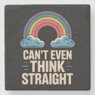 Kann nicht einmal einen geraden LGBTQ-Gay Pride al Steinuntersetzer