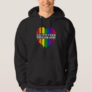 Kann nicht einmal geradeaus denken Lgbt Trans Schw Hoodie