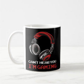 Kann nicht hören, dass ich Videospiele für Gamer o Kaffeetasse