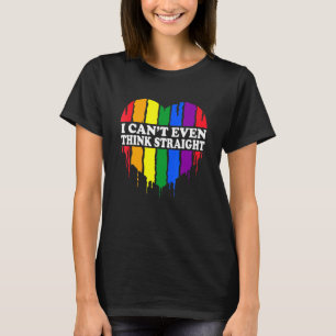 Kann nicht mal geradeaus denken LGBT Trans Schwul T-Shirt