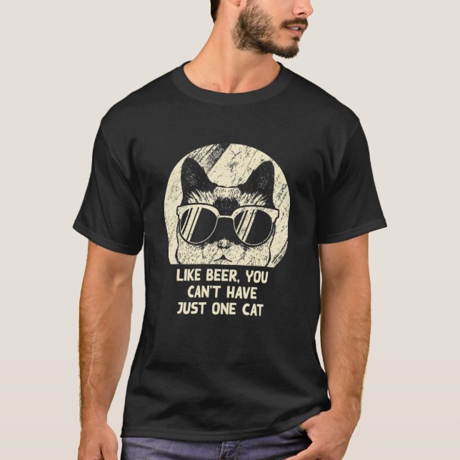 Kann nicht nur eine Cat-Redewendungen Cat Mama Zit T-Shirt (Vorderseite)