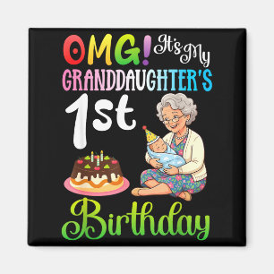 Kann nicht ruhig bleiben Enkelin 7. Geburtstag Oma Magnet