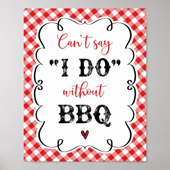 Kann nicht sagen, ich tue es ohne GRILLEN Red Ging Poster (Vorne)