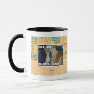 Kann nicht viel länger halten tasse