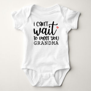 Kann nicht warten, Oma-Schwangerschaft Ankündigun Baby Strampler