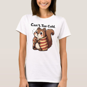 Kann nicht. Zu kalt. - Gemütliches Eichhörnchen in T-Shirt