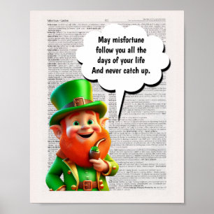 Kann Pech Sie nie fangen ___Irish Segen Poster