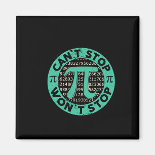 Kann Pi Wont nicht stoppen Mathe Pi Day Funny Math Magnet