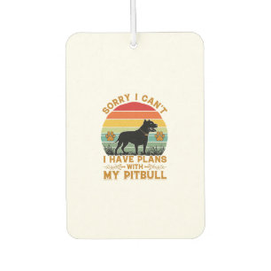 Kann Pläne Hund Pitbull Retro Sonnenuntergang_1 Autolufterfrischer