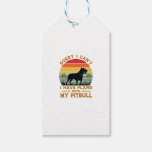 Kann Pläne Hund Pitbull Retro Sonnenuntergang_1 Geschenkanhänger