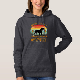 Kann Pläne Hund Pitbull Retro Sonnenuntergang_1 Hoodie