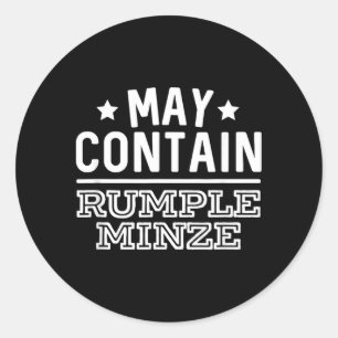 Kann Rumple Minze enthalten Lustiger Alkohol Bar C Runder Aufkleber
