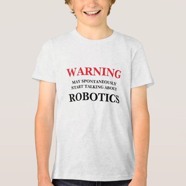 Kann spontan anfangen, über Robotik zu sprechen Tri-Blend Shirt (Vorderseite)