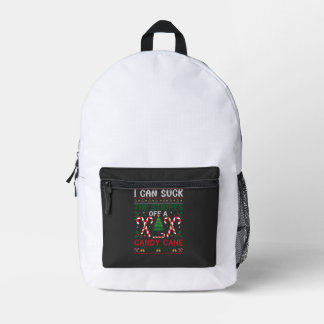 Kann Streifen Candy Cane Weihnachtsbaum Schneefloc Bedruckter Rucksack