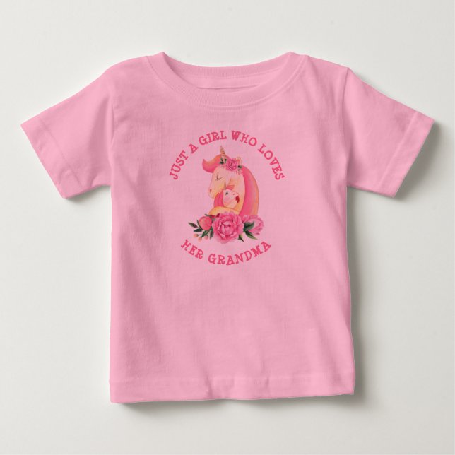 Kann Textmädchen verändern, die ihr Oma-Einhorn Li Baby T-shirt (Vorderseite)