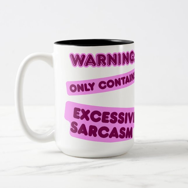 Kann übertriebene Sarkasmus enthalten Zweifarbige Tasse (Links)