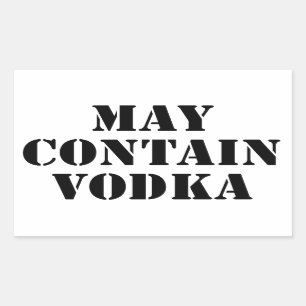 Kann Wodka enthalten Rechteckiger Aufkleber