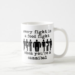 Kannibalen-Essensschlacht Lustiger Becher Humor Kaffeetasse