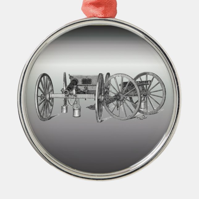 Kannonschmuck aus dem revolutionären Krieg Silbernes Ornament (Vorne)