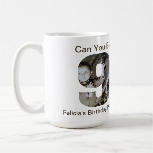 Kannst du es glauben, 90 zu werden? Kinderfoto-Col Kaffeetasse
