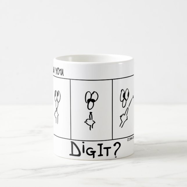 "Kannst du es tun?"-DigitCartoon.com Kaffeetasse (Mittel)
