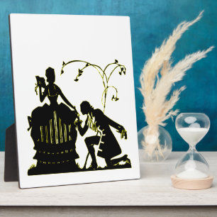 "Kannst du mich heiraten?" Silhouette Fotoplatte