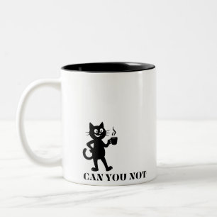 Kannst du nicht lustig Katze Zweifarbige Tasse