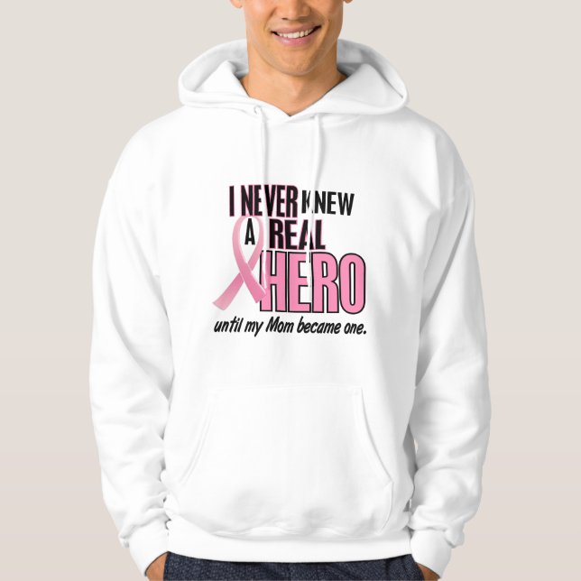 Kannte nie eine wirkliche Held MAMA (Brustkrebs) Hoodie (Vorderseite)